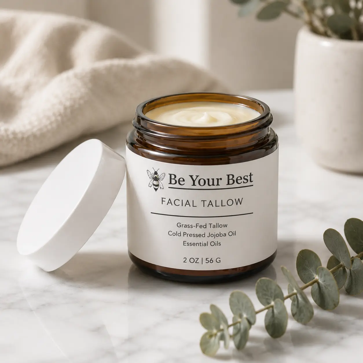 Tallow balm facial product